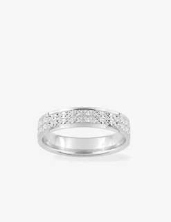 Alliance ruban fantaisie argent rhodié 925 ‰ 4,5 mm SO OR