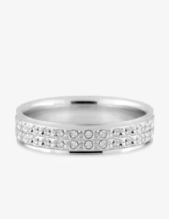 Alliance ruban fantaisie argent rhodié 925 ‰ 4,5 mm SO OR