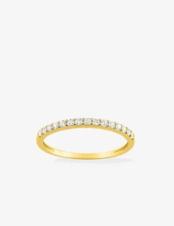 Alliance serti griffes or jaune 375‰ et oxydes de zirconium - Mariage