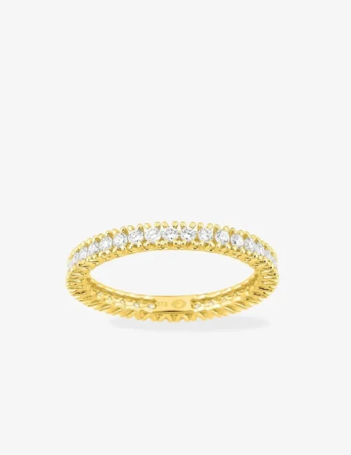 Alliance tour complet or 375 ‰ jaune et diamants synthétiques 0,70 ct SO OR