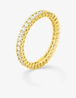 Alliance tour complet or 375 ‰ jaune et diamants synthétiques 0,70 ct SO OR