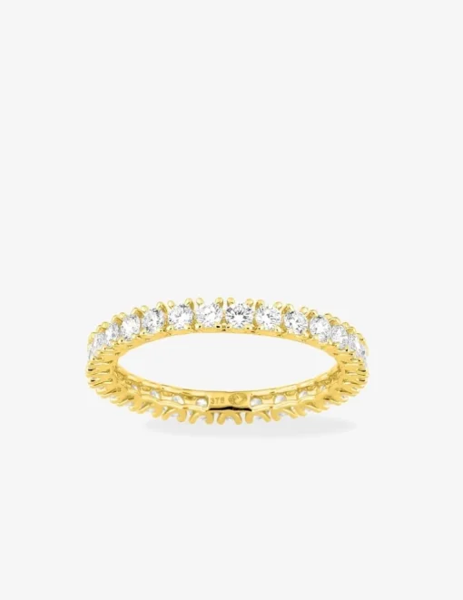 Alliance tour complet or 375 ‰ jaune et diamants synthétiques 0,96 ct SO OR