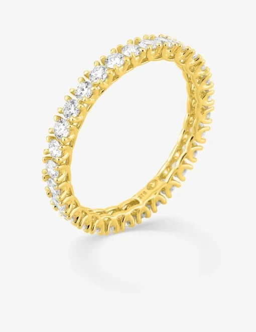 Alliance tour complet or 375 ‰ jaune et diamants synthétiques 0,96 ct SO OR