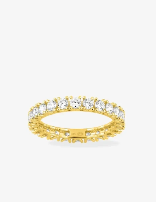 Alliance tour complet or 375 ‰ jaune et diamants synthétiques 1,46 ct SO OR