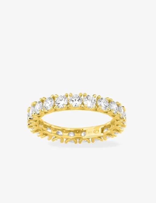 Alliance tour complet or 375 ‰ jaune et diamants synthétiques 2,10 ct SO OR