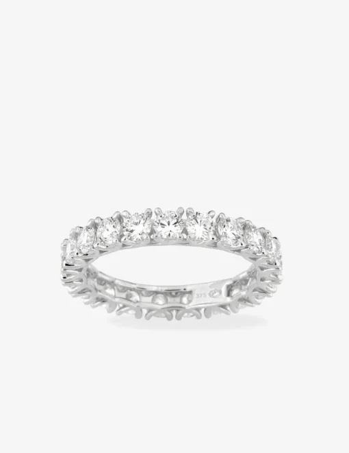 Alliance tour complet or 375 ‰ blanc et diamants synthétiques 2,10 ct SO OR