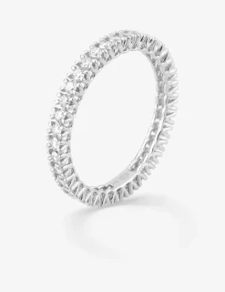 Alliance tour complet taille 54 en or blanc 375 ‰, diamants synthétiques 0,70 ct SO OR