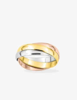 Alliance triple anneau 3 mm or 750‰ tricolore - Mariage