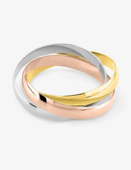 Alliance triple anneau 3 mm or 750‰ tricolore - Mariage