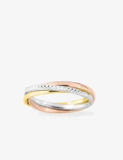 Alliance triple anneau 1,5 mm or 750‰ tricolore - Mariage