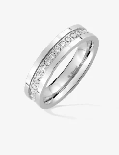 Bague 5 mm acier et oxydes de zirconium synthétiques SO OR