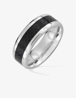 Bague acier effet tissé SO OR