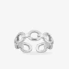 Bague acier gris motif anneaux SO OR
