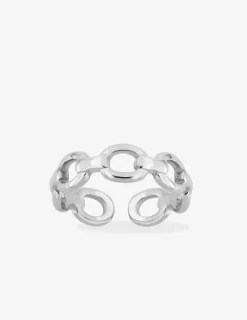 Bague acier gris motif anneaux SO OR