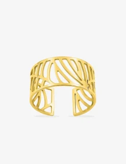 Bague ajourée en acier doré SO OR