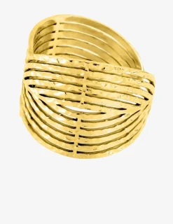 Bague ajustable en acier doré SO OR