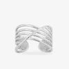 Bague ajustable multi anneaux acier SO OR