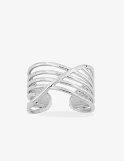 Bague ajustable multi anneaux acier SO OR