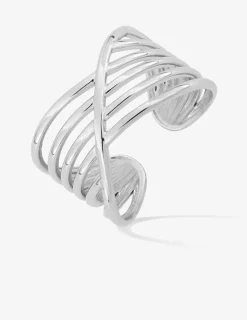 Bague ajustable multi anneaux acier SO OR