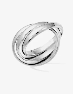 Bague alliance argent 925‰ 3 anneaux entrelacés lisses unicolore SO OR