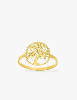 Bague arbre de vie en or jaune 375 ‰ SO OR
