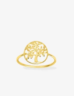 Bague arbre de vie plaqué or SO OR