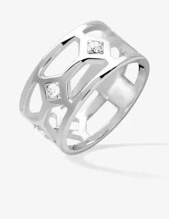 Bague argent 925 ‰ avec oxydes de zirconium motif fantaisie SO OR