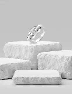 Bague argent 925 ‰, fantaisie, maillon SO OR