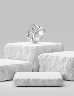 Bague argent 925 ‰, tout métal, maillon SO OR