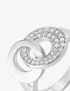 Bague argent 925‰ détail menottes avec oxyde blanc SO OR