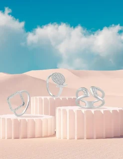 Bague argent 925‰ détail oxyde blanc ajustable SO OR