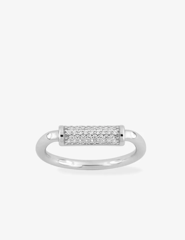 Bague argent 925‰ et détail oxyde blanc SO OR