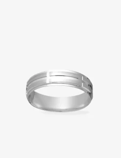Bague argent 925‰ gris rayures fines SO OR