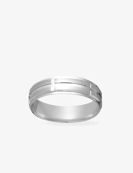 Bague argent 925‰ gris rayures fines SO OR
