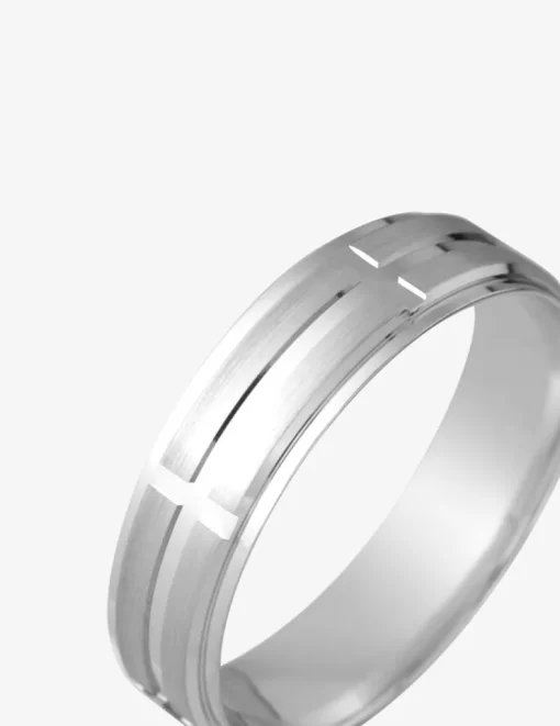 Bague argent 925‰ gris rayures fines SO OR