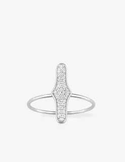 Bague argent 925‰ oxyde blanc ovale fantaisie SO OR