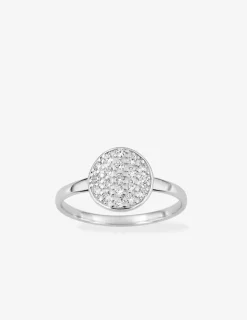 Bague argent 925‰ rhodié et cercle oxydes de zirconium SO OR