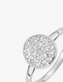 Bague argent 925‰ rhodié et cercle oxydes de zirconium SO OR