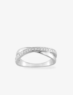 Bague argent 925‰ rhodié et oxyde de zirconium SO OR