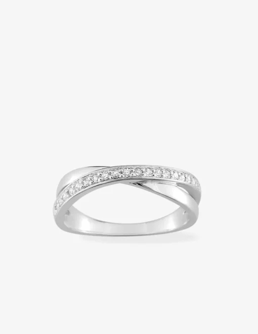 Bague argent 925‰ rhodié et oxyde de zirconium SO OR