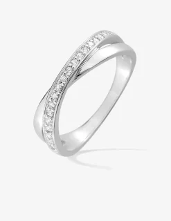 Bague argent 925‰ rhodié et oxyde de zirconium SO OR