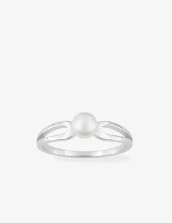 Bague argent 925‰ rhodié et perle 5 mm SO OR