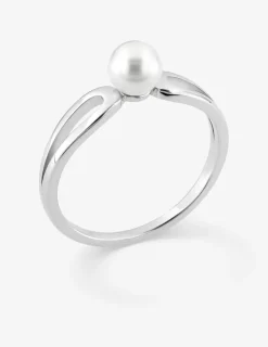 Bague argent 925‰ rhodié et perle 5 mm SO OR