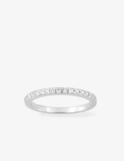Bague argent rhodié 925 ‰ et oxyde de zirconium 1 mm SO OR