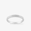 Bague argent rhodié 925 ‰ et oxyde de zirconium 0,5 mm SO OR