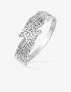 Bague argent rhodié 925 ‰ plume SO OR
