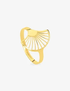 Bague Art déco motif or jaune 750‰ SO OR