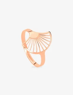 Bague Art déco motif or rose 750‰ SO OR
