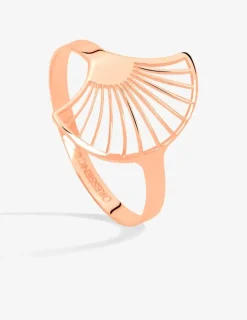 Bague Art déco motif or rose 750‰ SO OR