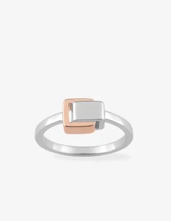 Bague bicolore argent 925 ‰, tout métal SO OR